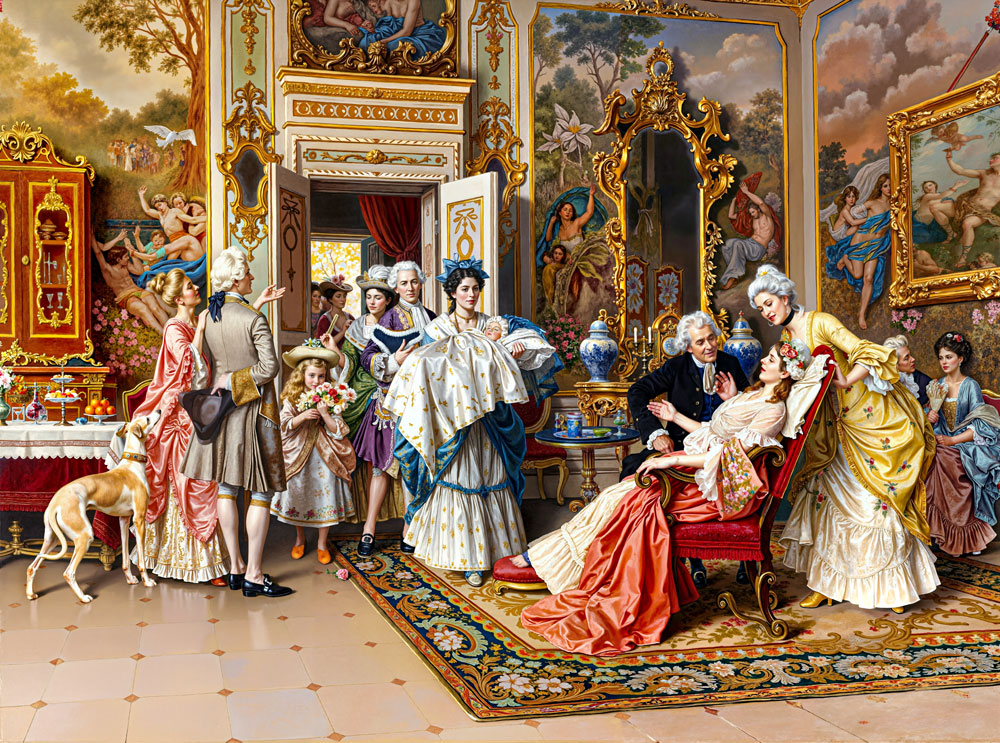 تابلوفرش چاپی طرح نقاشی فرانسوی کد 2026