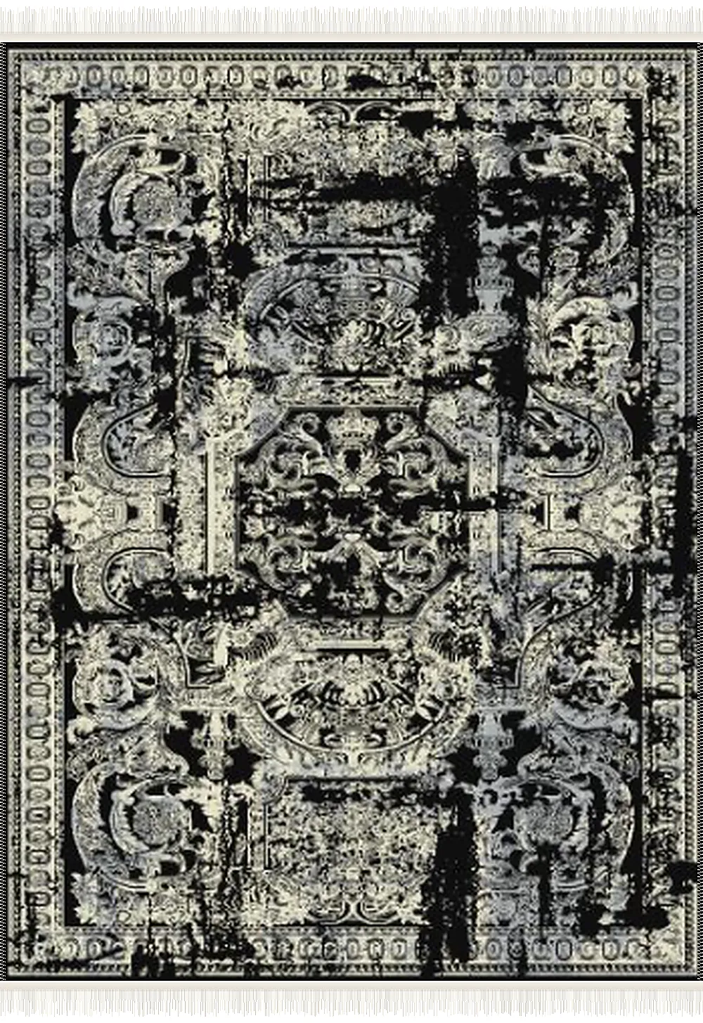 فرش ۵۰۰ شانه پلی استر مدرن کد F-k3004m