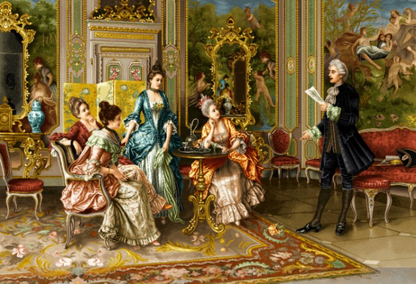 تابلوفرش چاپی طرح نقاشی فرانسوی کد 2059