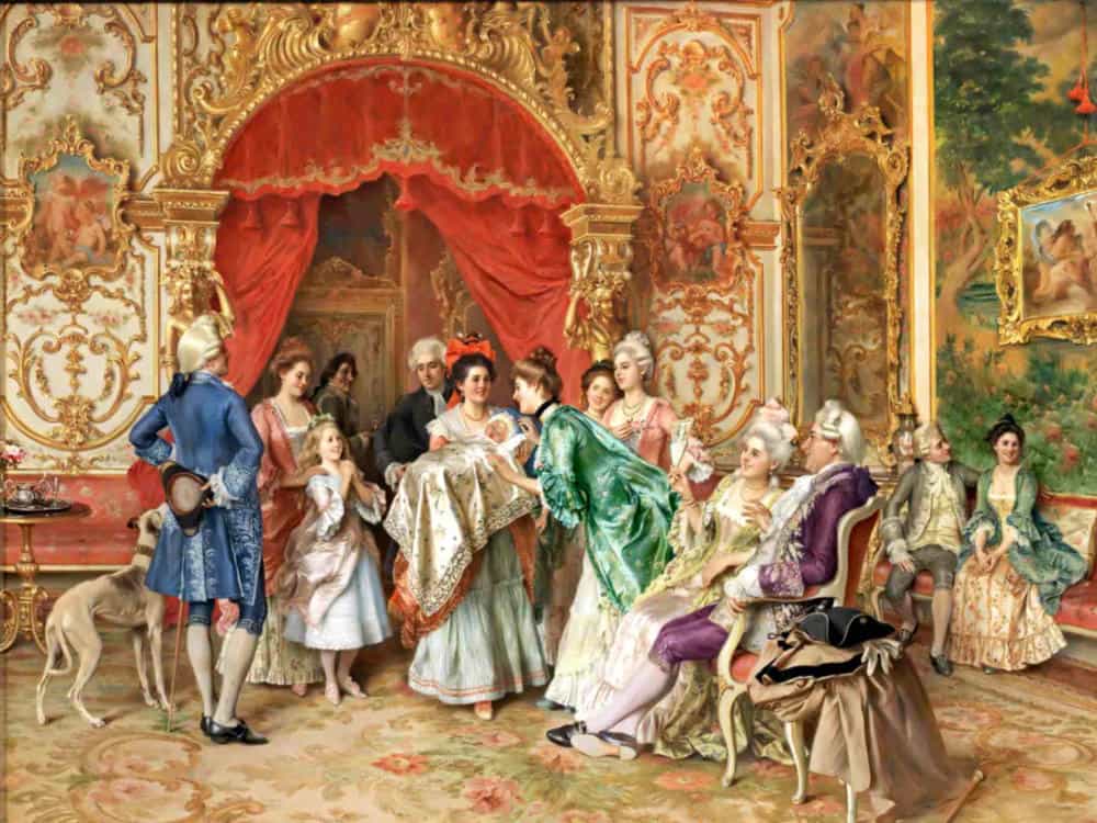 تابلوفرش چاپی طرح نقاشی فرانسوی کد 2003