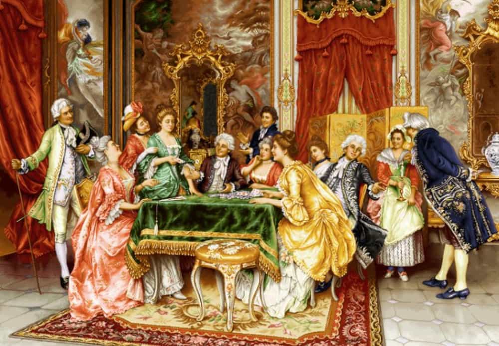 تابلوفرش چاپی طرح نقاشی فرانسوی کد 2057