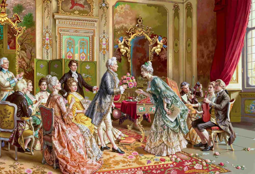 تابلوفرش چاپی طرح نقاشی فرانسوی کد 2058