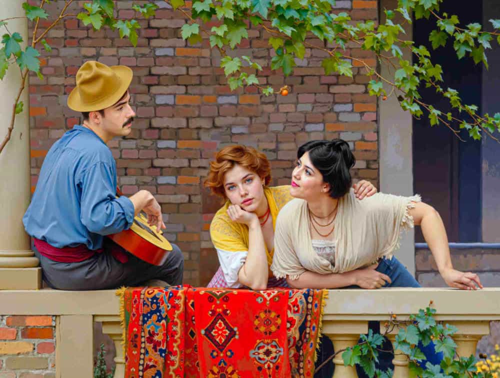 تابلوفرش چاپی طرح نقاشی فرانسوی کد 2146