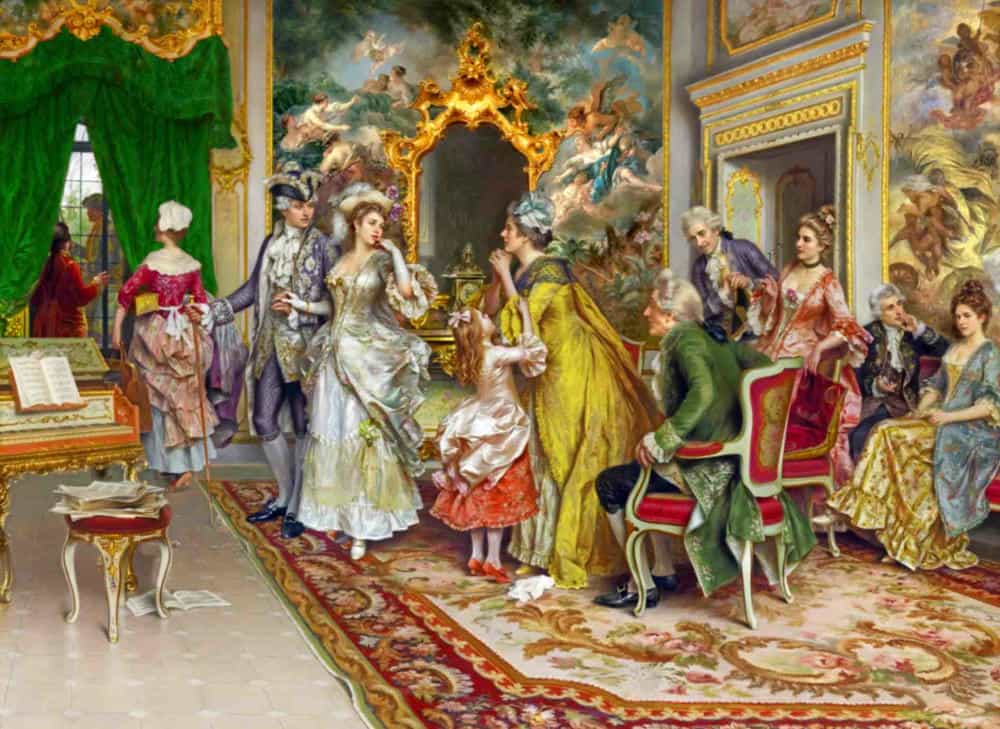 تابلوفرش چاپی طرح نقاشی فرانسوی کد 2149