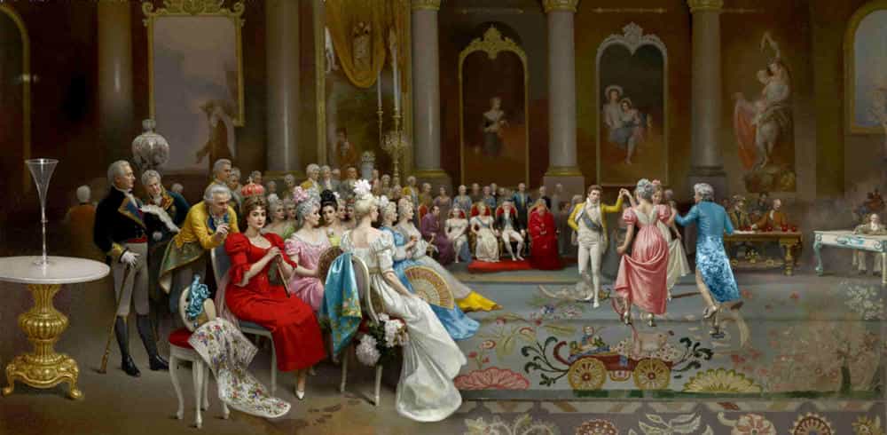 تابلوفرش چاپی طرح نقاشی فرانسوی کد 2175