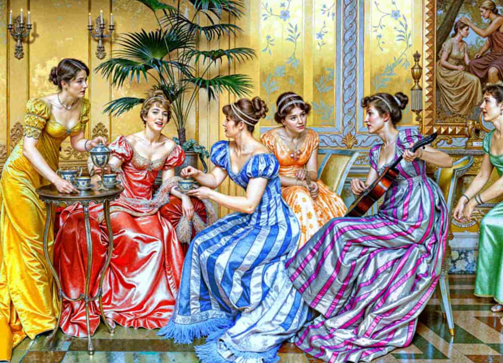 تابلوفرش چاپی طرح نقاشی فرانسوی کد 2176