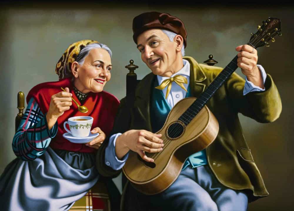 تابلوفرش چاپی طرح نقاشی فرانسوی کد 2178