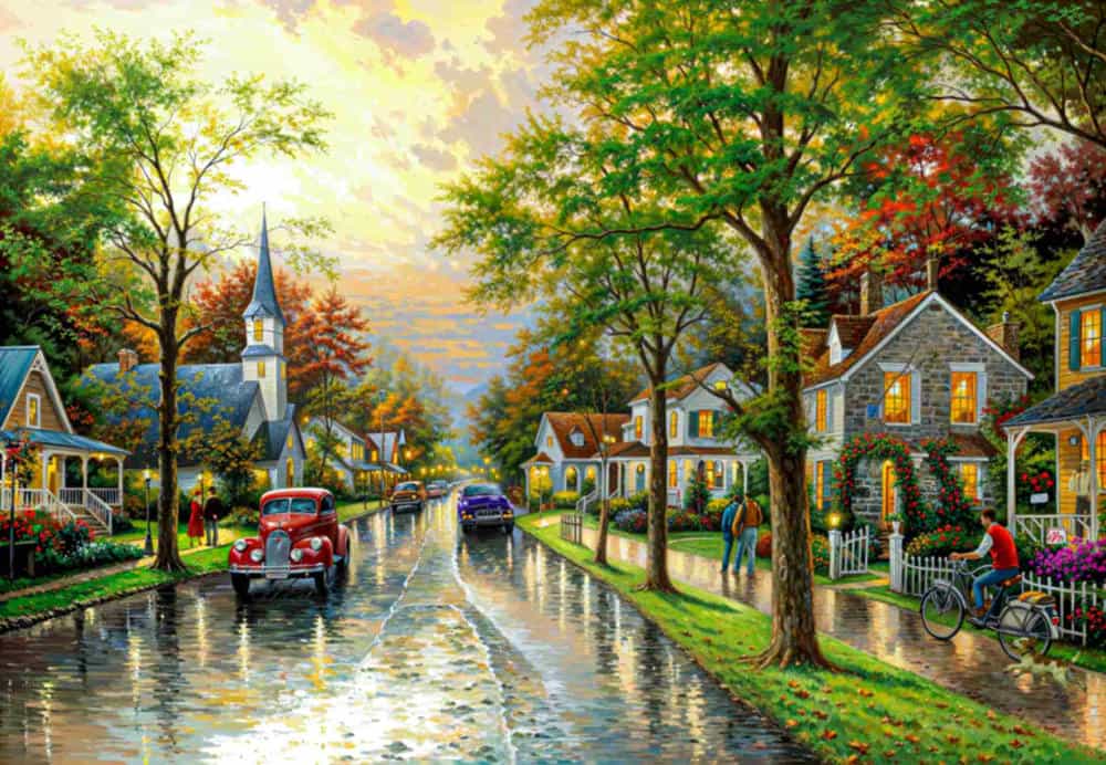 تابلوفرش چاپی طرح نقاشی فرانسوی کد 2179