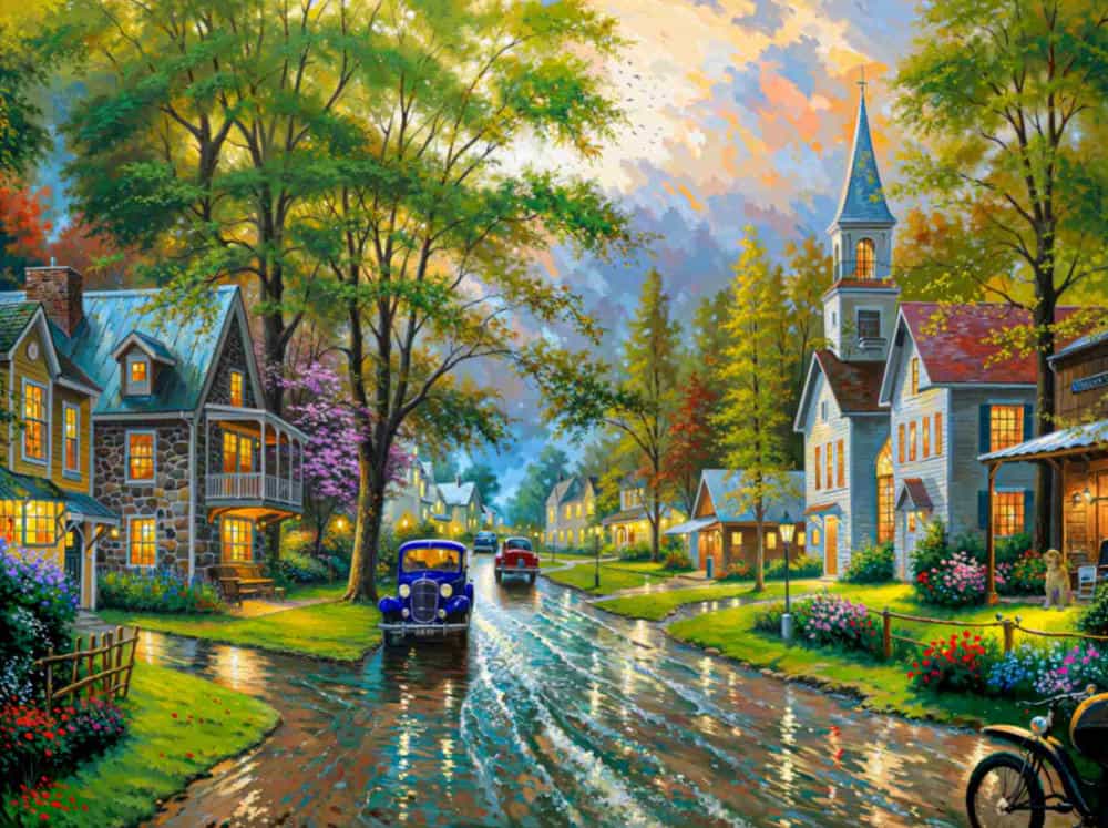 تابلوفرش چاپی طرح نقاشی فرانسوی کد 2180