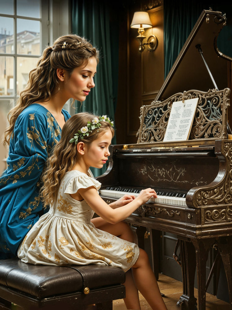 تابلوفرش چاپی طرح اروپایی پیانوزن کد 2632