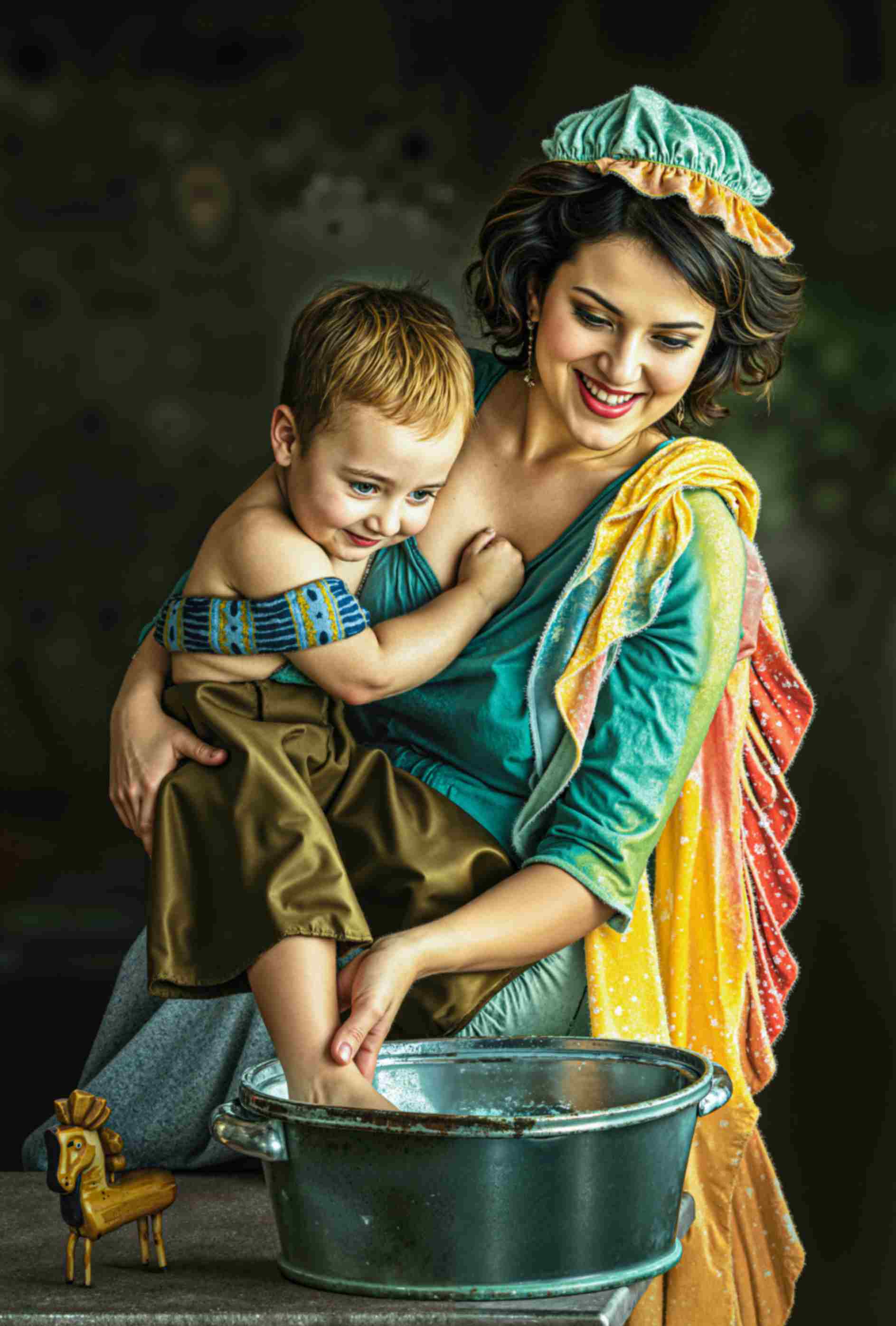 تابلوفرش چاپی طرح دوشیزه کد 7305