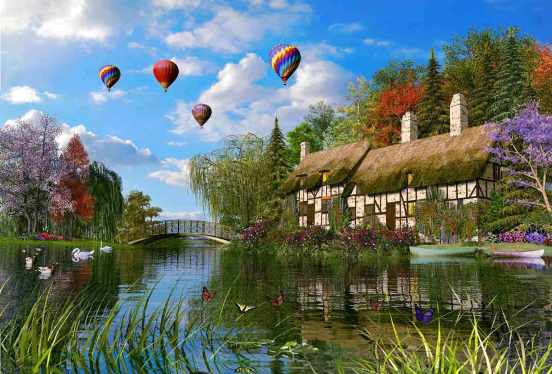 تابلوفرش چاپی طرح منظره کد 4041