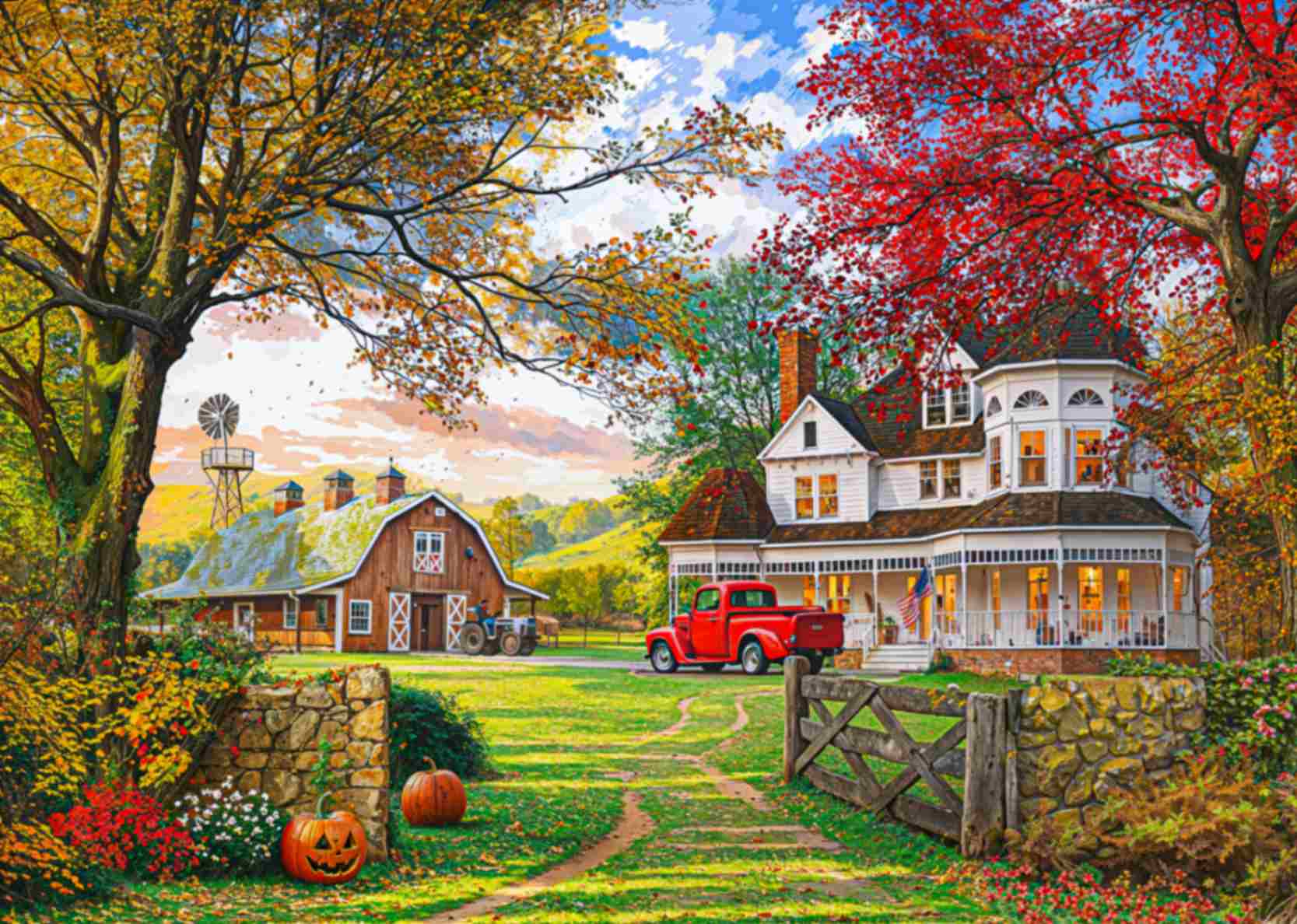 تابلوفرش چاپی طرح منظره کد 4078