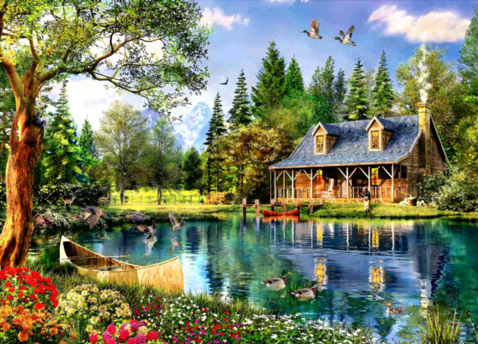 تابلوفرش چاپی طرح منظره کد 4154