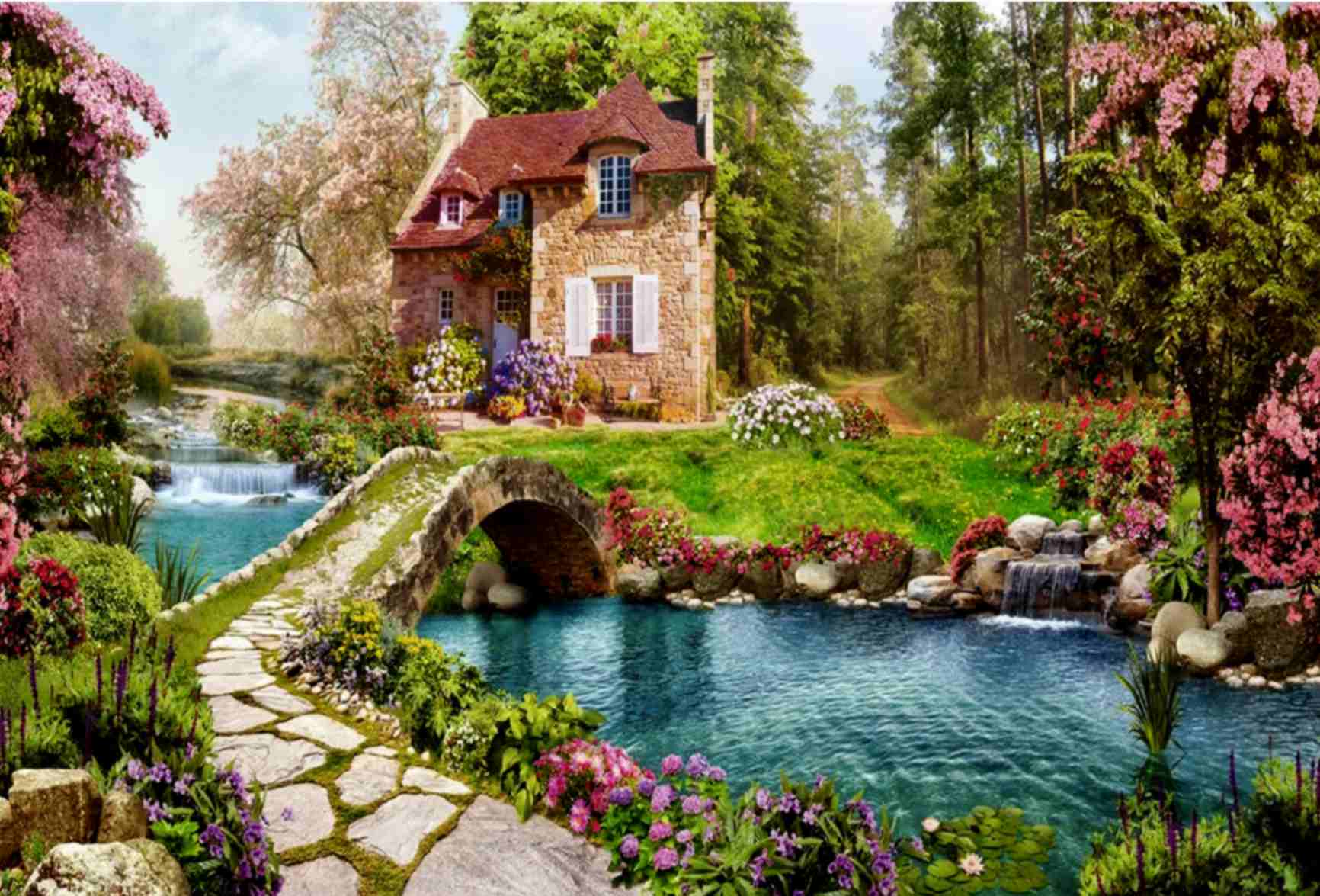 تابلوفرش چاپی طرح منظره کد 4164