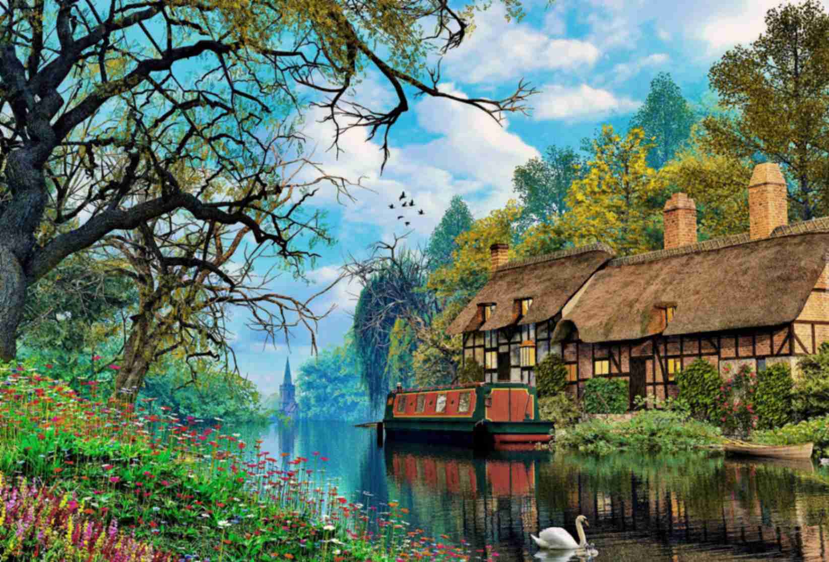 تابلوفرش چاپی طرح منظره کد 4171