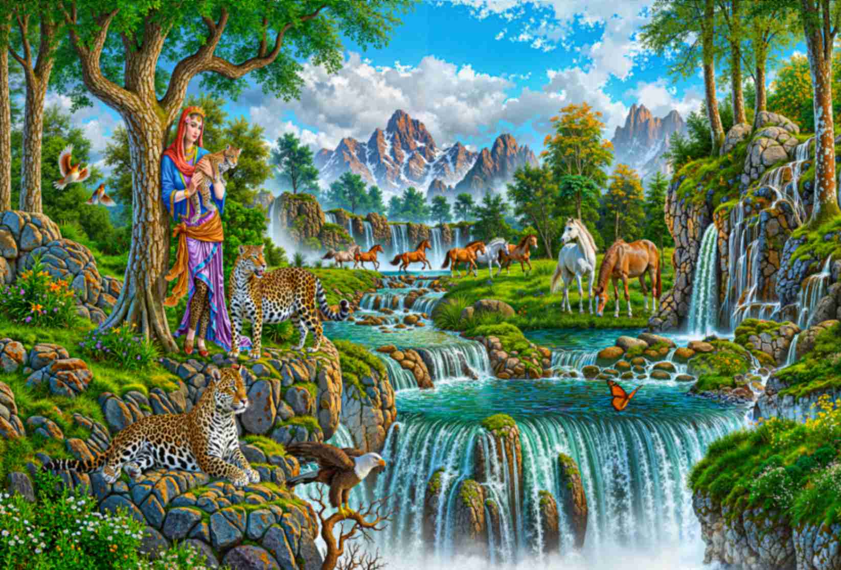 تابلوفرش چاپی طرح منظره کد 4230