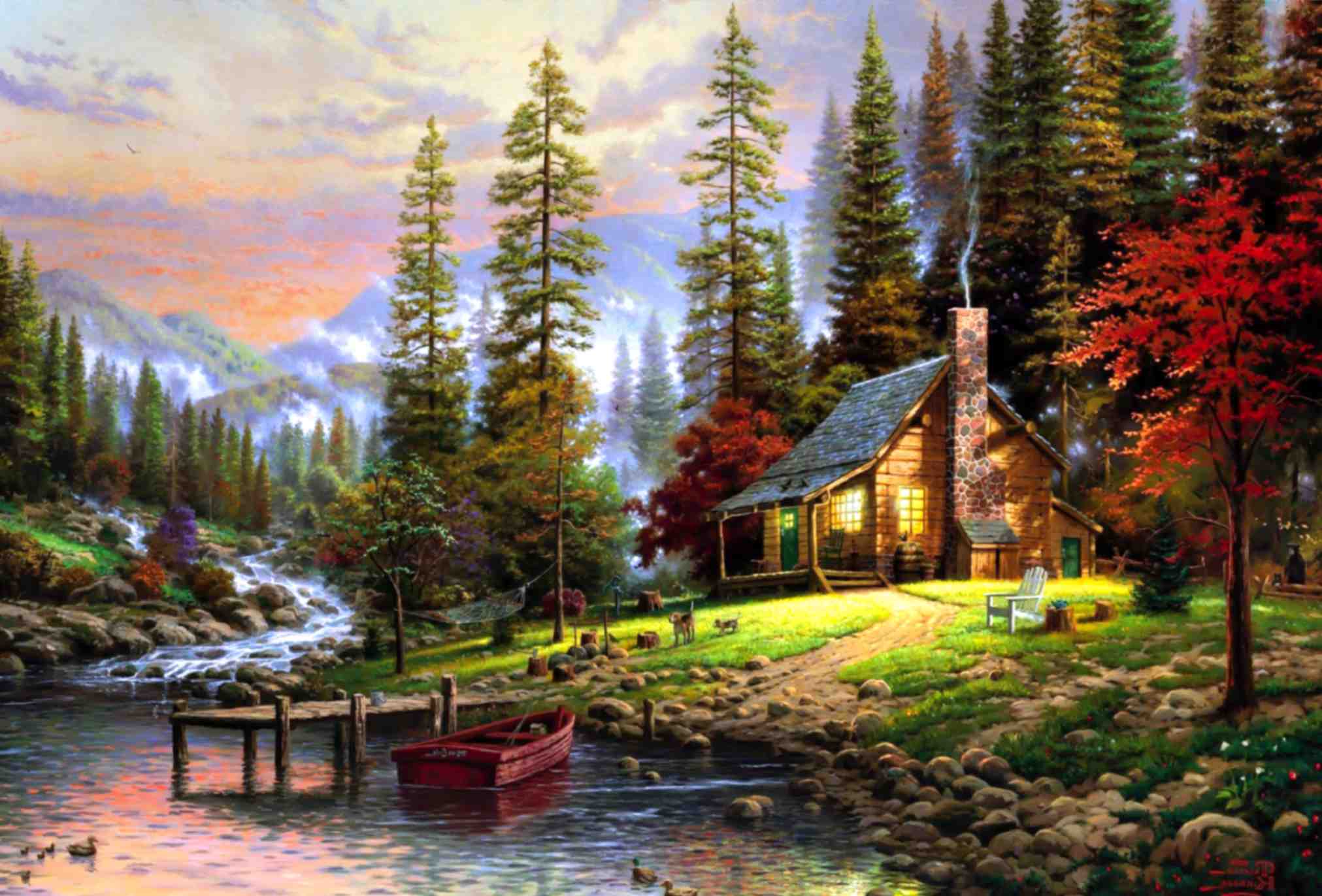 تابلوفرش چاپی طرح منظره کد 4233