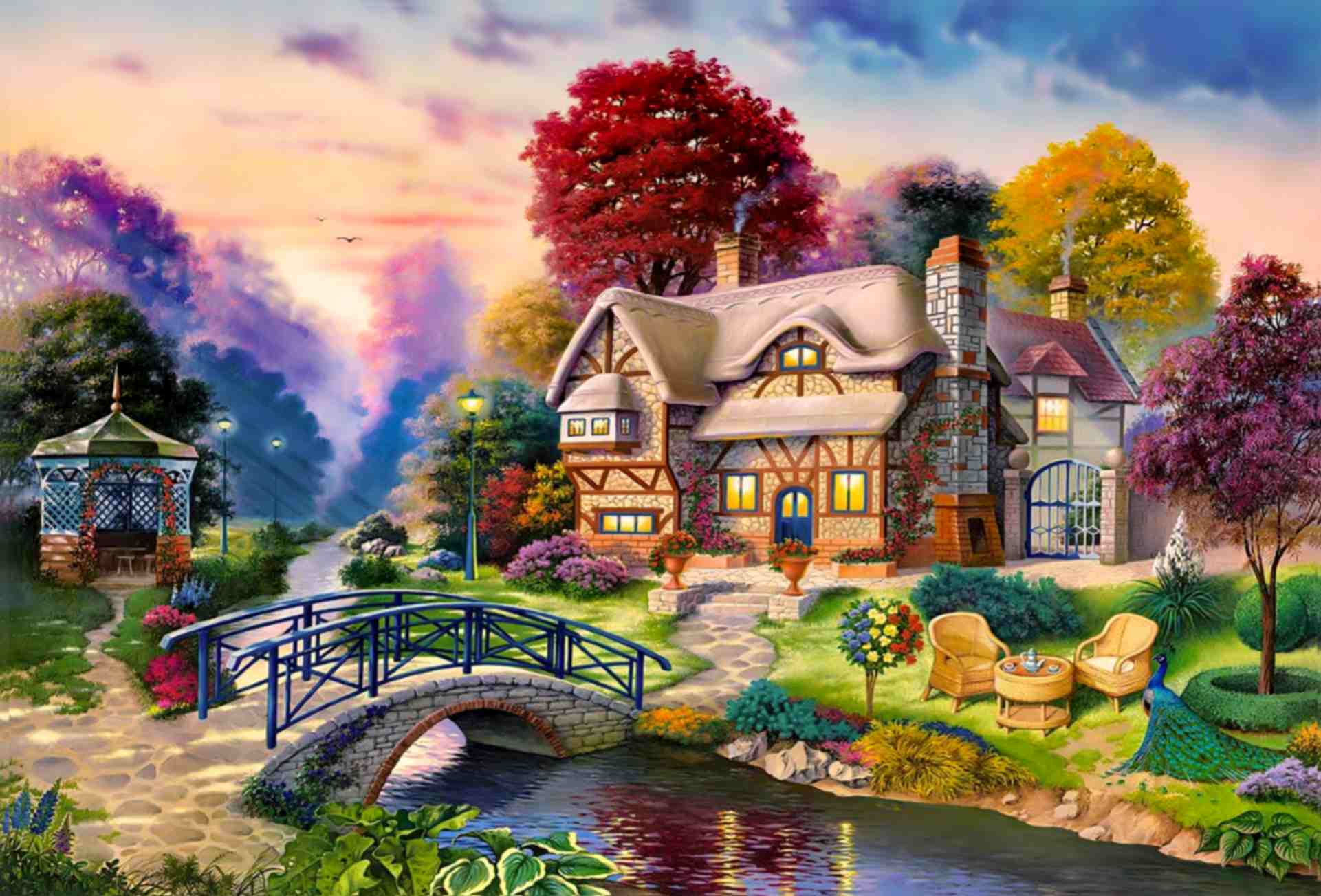 تابلوفرش چاپی طرح منظره کد 4548