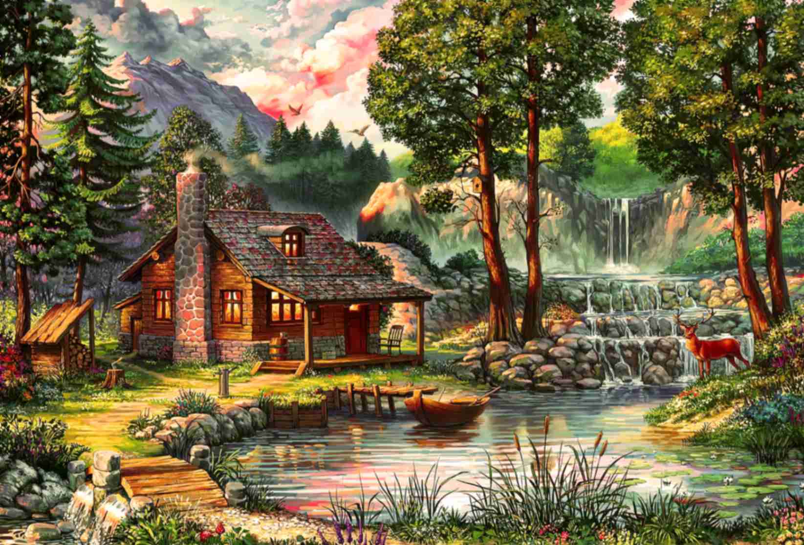 تابلوفرش چاپی طرح منظره کد 4549