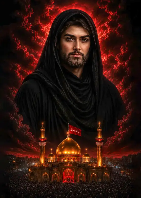 تابلوفرش تمثال امام حسین (ع) کد 9509