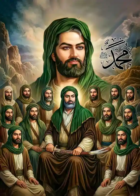 تابلوفرش تمثال حضرت علی (ع) و یارانش کد 9514