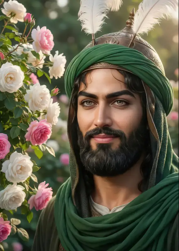 تابلوفرش تمثال حضرت عباس(ع) کد 9517