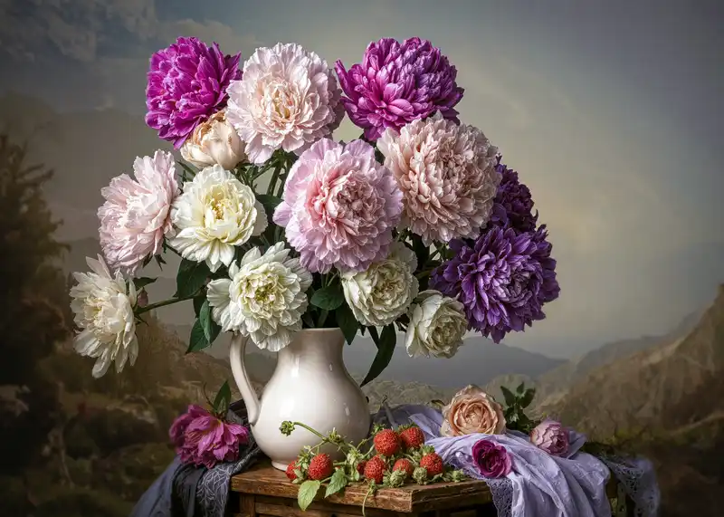 تابلوفرش چاپی طرح گلدان کد 5047