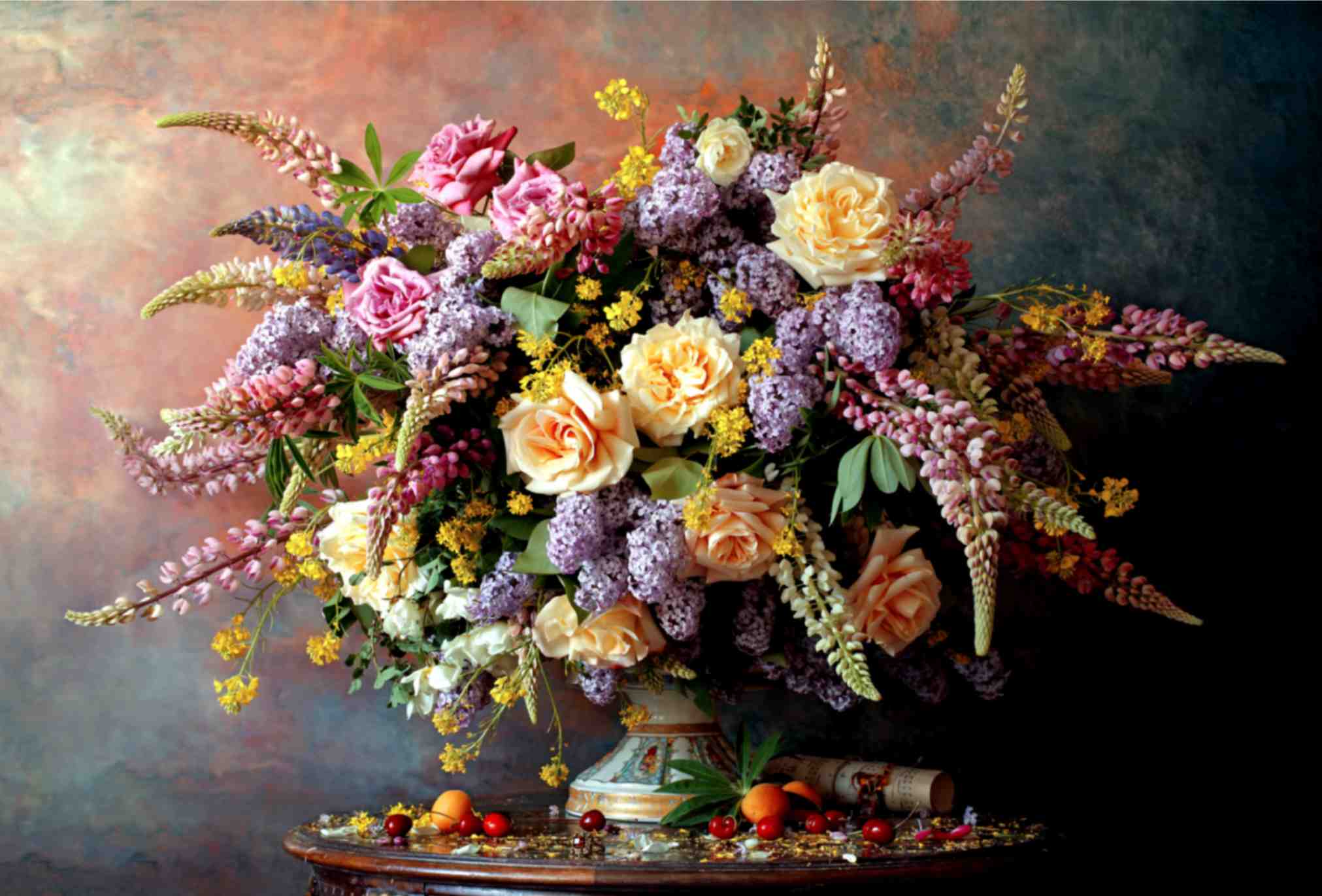 تابلوفرش چاپی طرح گلدان کد 5062