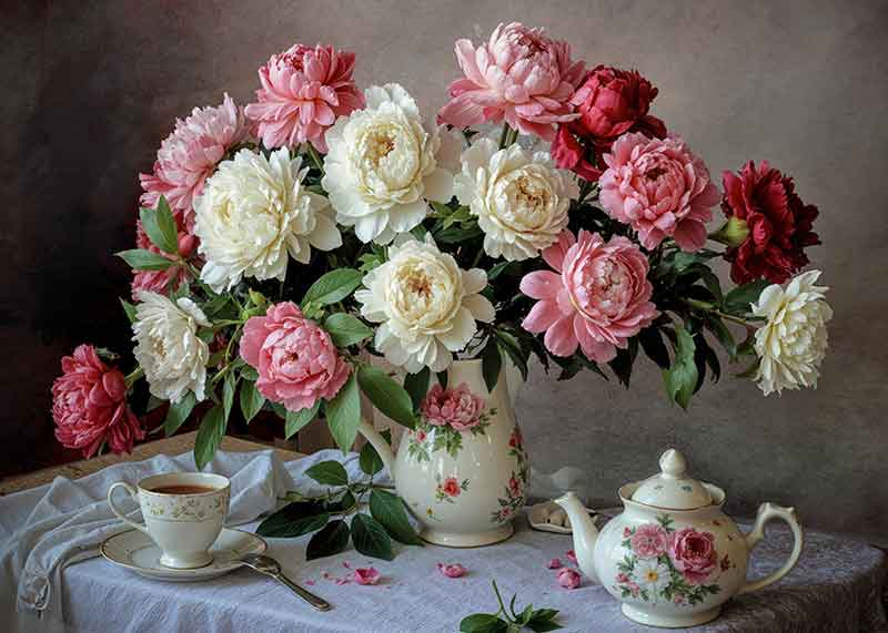 تابلوفرش چاپی طرح گلدان کد 5072