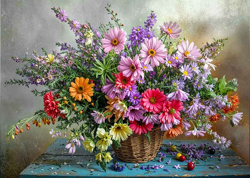 تابلوفرش چاپی طرح گلدان کد 5078