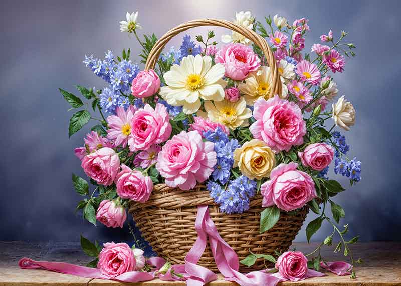 تابلوفرش چاپی طرح گلدان کد 5090