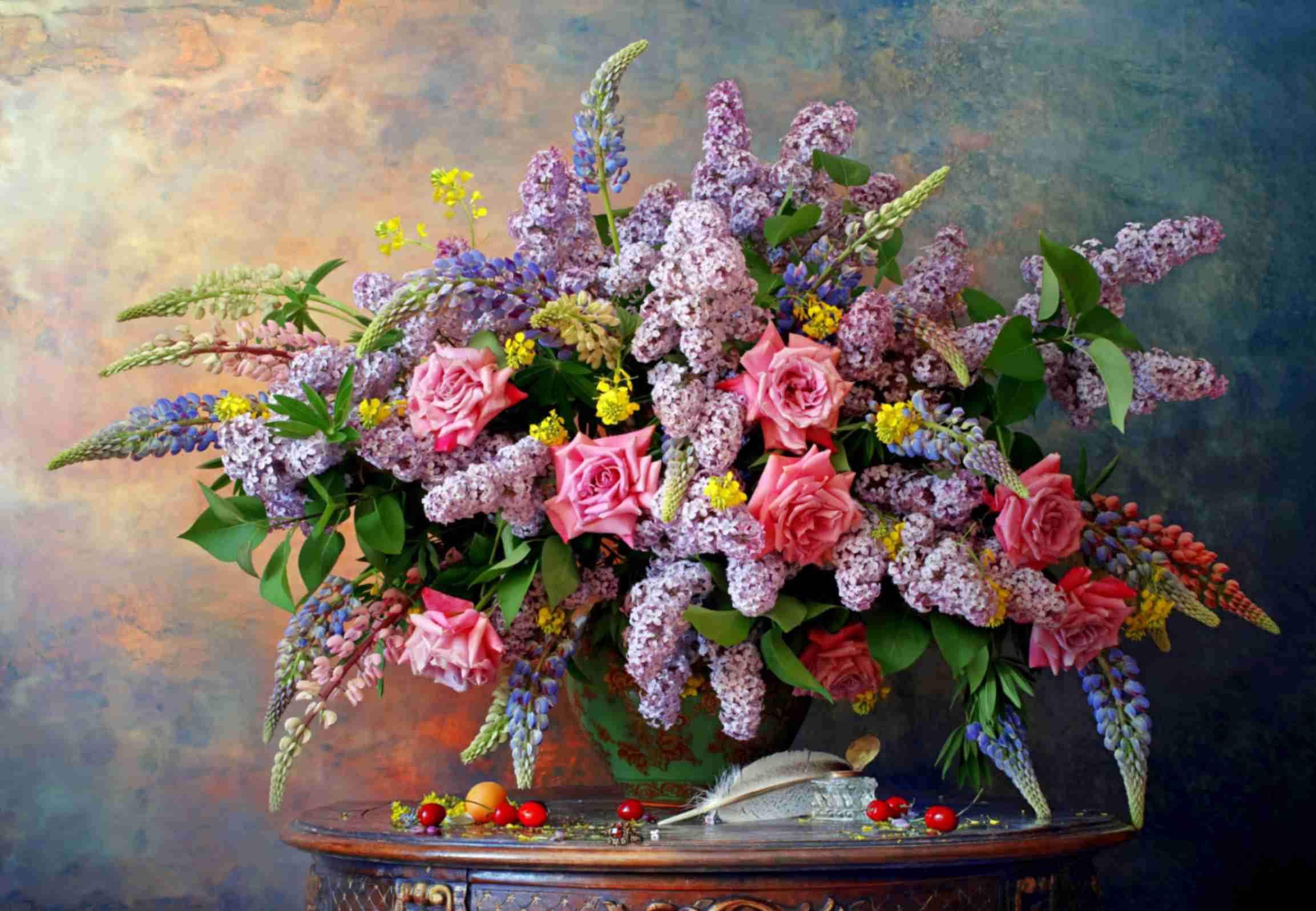 تابلوفرش چاپی طرح گلدان کد 5094