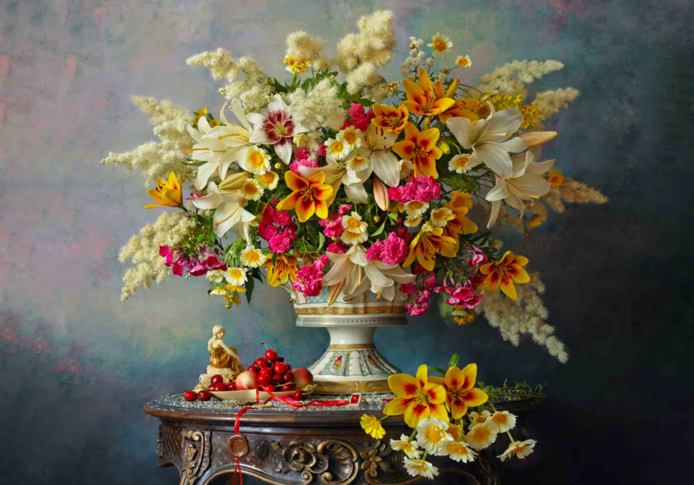 تابلوفرش چاپی طرح گلدان کد 5099