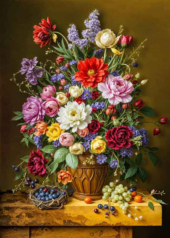 تابلوفرش چاپی طرح گلدان کد 5671