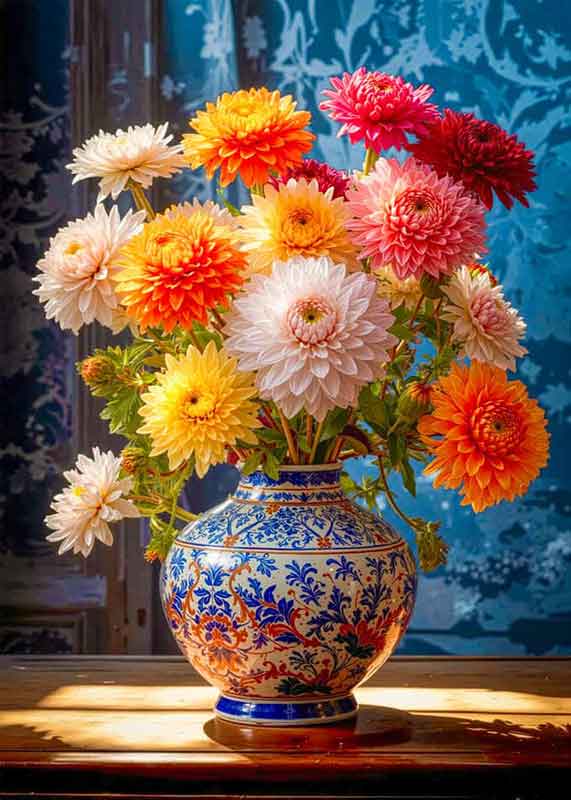 تابلوفرش چاپی طرح گلدان کد 5672